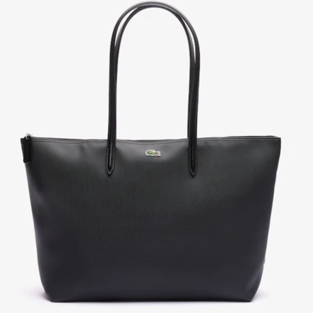 Lacoste L.12.12 Concept Large Zip Tote Bag Black Noir